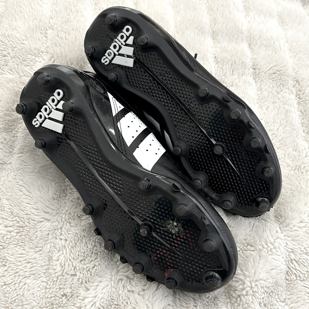 Adidas Adizero Impact.2 Spark Cleats Black White Youth Football Shoes Size 5.5 - Picture 14 of 14